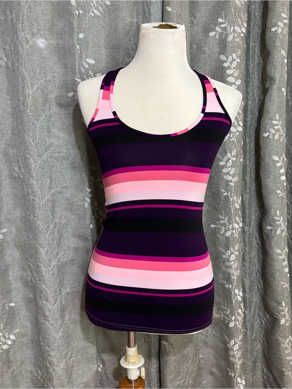 lululemon athletica Striped Racerback Tank in Purple and Pink